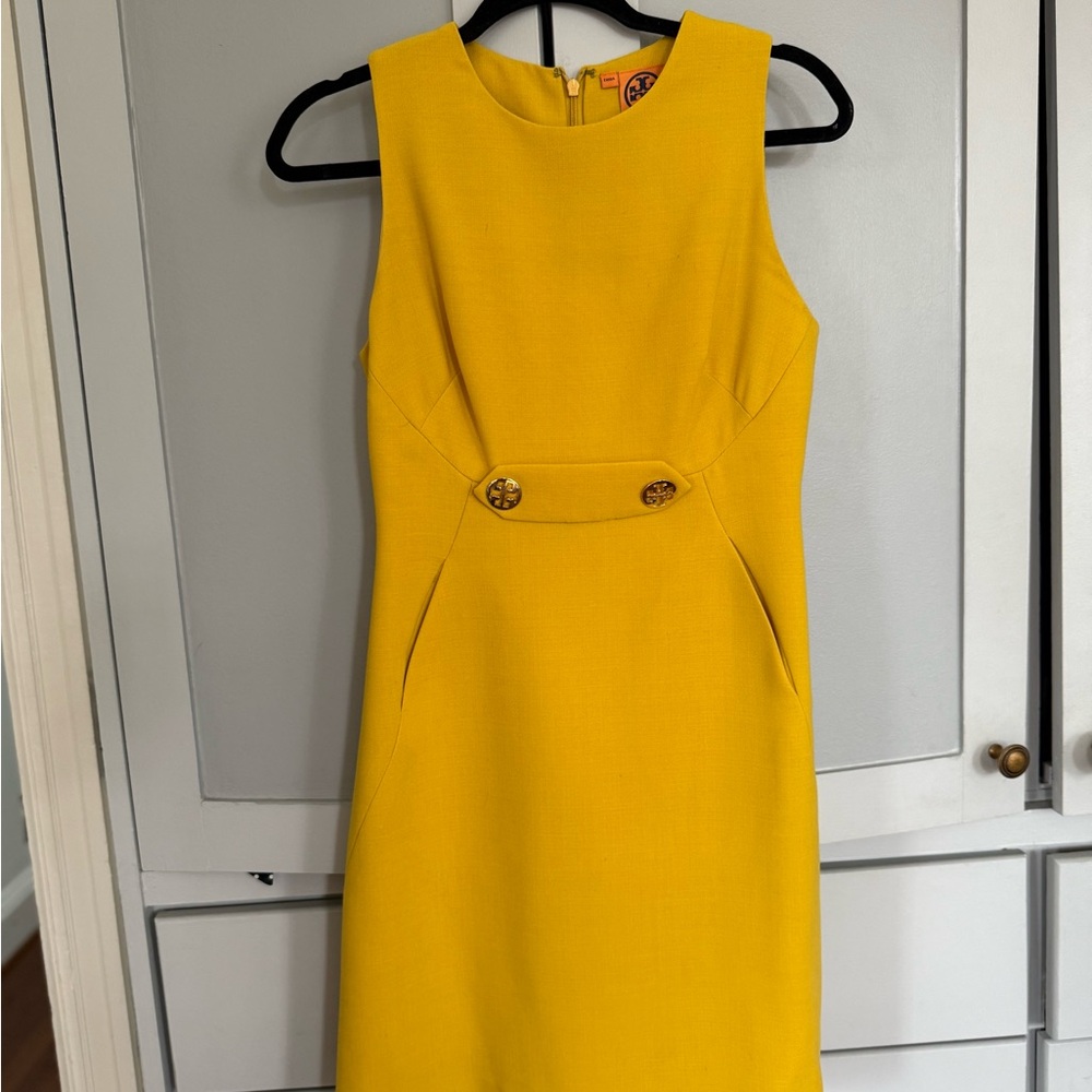 Tory Burch Yellow Sleeveless Dress